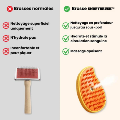 Brosse à vapeur rafraîchissante pour le pelage -  SNOPYBRUSH™