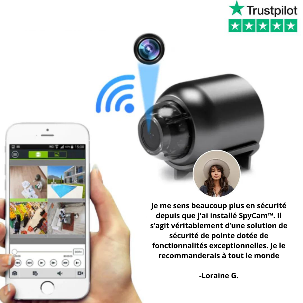 SpyCam™ | La camera qui vous garantie sécurité et une vue globale et permanente de votre maison