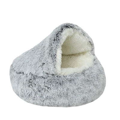 Lit rond en peluche pour animaux de compagnie - ComfyPet